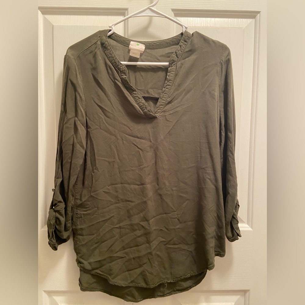 V-Neck 3/4 Quarter Sleeve